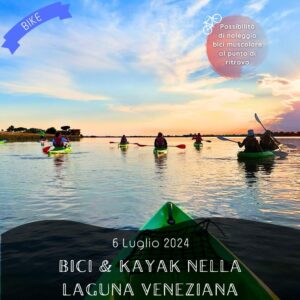 cicloturismo ciclo-escursione bici isole veneziane laguna ciclabile a sbalzo pordelio cavallino treporti jesolo kayak sabato 6 luglio 2024 laguniamo (1)