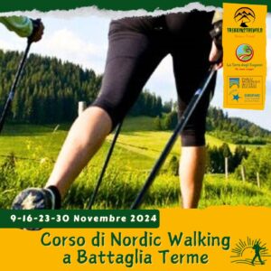 nordic walking corso camminata nordica trekking escursione colli euganei istruttore ways battaglia terme euganee parco lezioni teoria pratica sabato 9 16 23 30 novembre 2024 mattina