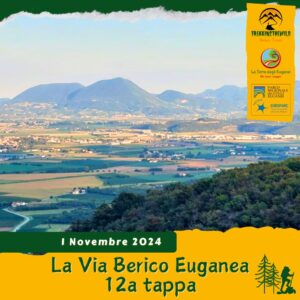 trekking escursione colli euganei berici via berico euganea nuovo cammino 12a tappa vicenza padova venerdì 1 novembre 2024 villaga