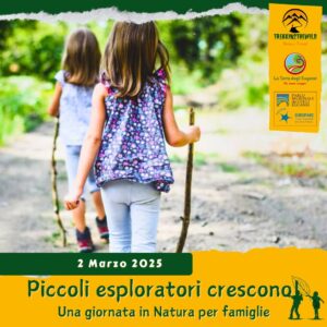 trekking escursione colli euganei famiglie bambini ragazzi attività divertimento gioco terre bianche villa vescovi torreglia domenica 2 marzo 2025 mattina pomeriggio