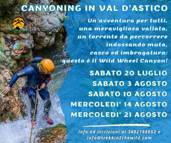 CANYONING VAL D'ASTICO WILD WHEEL CANYON DIEGO DELLAI GUIDA ALPINA MONTAGNA 360 VENETO