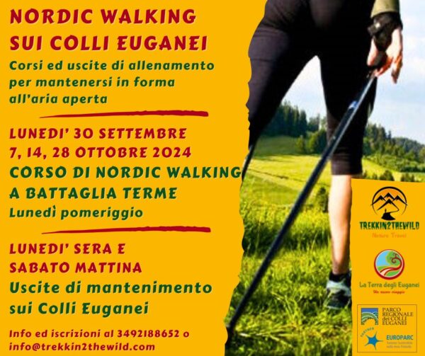 corso uscite allenamento mantenimento nordic walking colli euganei settembre ottobre novembre 2024 ways ok