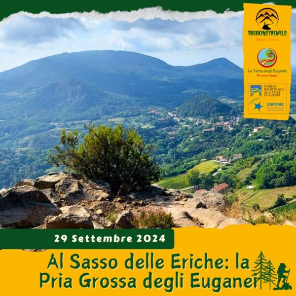 trekking escursione colli euganei monte grande rovolon passo fiorine sasso eriche pria teolo domenica mattina 29 settembre 2024 europarc federparchi