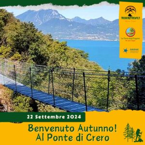 trekking escursione prealpi venete autunno lago garda ponte tibetano crero pai torri benaco albisano domenica 22 settembre 2024 veneto