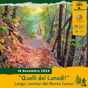 trekking escursione colli euganei monte comun vo' rovolon monte della madonna chiesetta abate terme lunedì pomeriggio 18 novembre 2024 unesco europarc federparchi