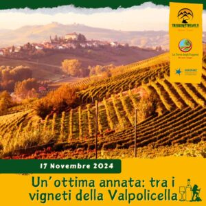 trekking escursione verona vigneti vino valpolicella marano san rocco corte fornaledo degustazione foliage autunno domenica 17 novembre 2024 veneto