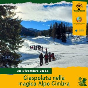 trekking escursione ciaspe ciaspolata neve prealpi venete dosso somme monte maggio serrada alpe cimbra trentino folgaria montagna sabato 28 dicembre 2024 veneto trentino