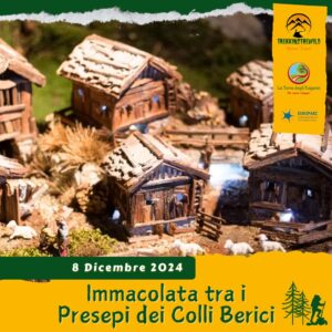 trekking escursione colli berici pozzolo presepi san donato valleverde vicenza immacolata festa natale mercatini domenica 8 dicembre 2024 veneto mulini eremo covoli