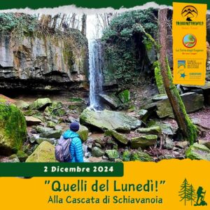 trekking escursione colli euganei teolo cascata schivanoia denti vecia rocca pendice passo vento lunedì pomeriggio 2 dicembre 2024 unesco europarc federparchi