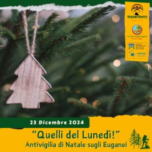 trekking escursione colli euganei teolo monte grande madonna passo baita fiorine lunedì pomeriggio 23 dicembre 2024 natale antivigilia