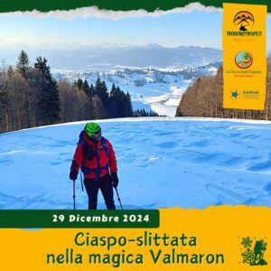 trekking escursione ciaspe ciaspolata neve prealpi venete enego valmaron rifugio slitta forte lisser leone altopiano sette comuni asiago domenica 29 dicembre 2024 veneto