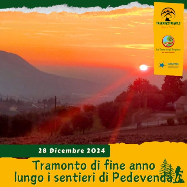 trekking escursione colli euganei monte venda fasolo faedo passo roverello cinto euganeo tramonto fine anno natale sabato 28 dicembre 2024 veneto pomeriggio