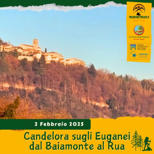 trekking escursione colli euganei monte baiamonte rua eremo candelora domenica 2 febbraio 2025 veneto unesco mattina