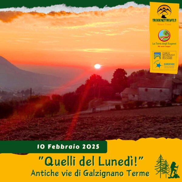 trekking escursione colli euganei monte gallo basse galzignano terme valsanzibio lunedì pomeriggio 10 febbraio 2025 unesco europarc federparchi pomeriggio