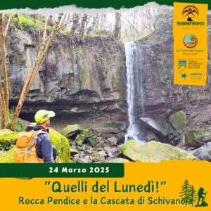 trekking escursione colli euganei cascata schivanoia teolo rocca pendice passo vento tramonto lunedì pomeriggio 24 marzo 2025 unesco europarc federparchi pomeriggio