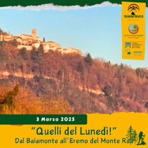 trekking escursione colli euganei monte baiamonte eremo rua teolo venda castelnuovo lunedì pomeriggio 3 marzo 2025 unesco europarc federparchi pomeriggio