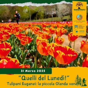 trekking escursione colli euganei tulipani euganei terra livii torreglia olanda raccolta lunedì pomeriggio 31 marzo 2025 unesco europarc federparchi pomeriggio veneto