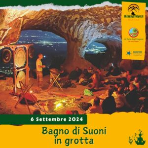 trekking escursione bagno suoni grotta filippo pigaiani colli berici vicenza meditazione benessere gong campane tibetane handpan venerdì 6 settembre 2024 sera